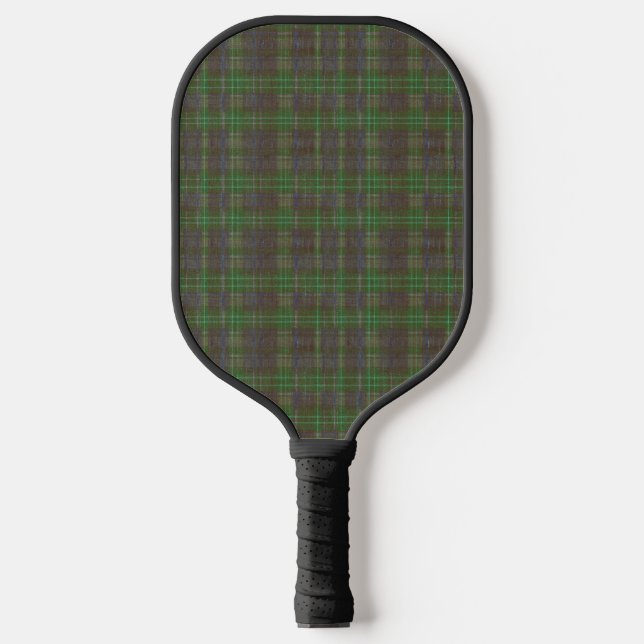 Cabin Forest Green Tartan Pickleball Paddle (Front)