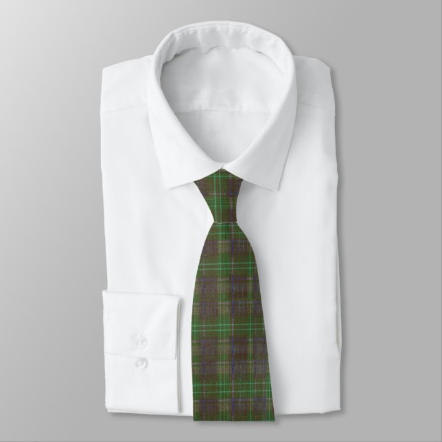 Cabin Forest Green Tartan Tie (Tied)