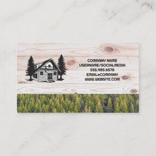 Cabin   Forrest   Nature   Wood Business Card