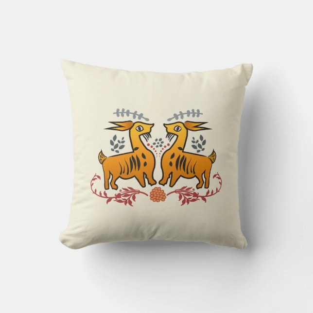 Cabin Goat Pillow (Front)