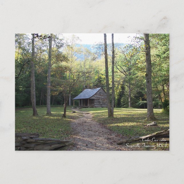 Cabin in the Smoky Mountains, Tennessee Postcard (Front)