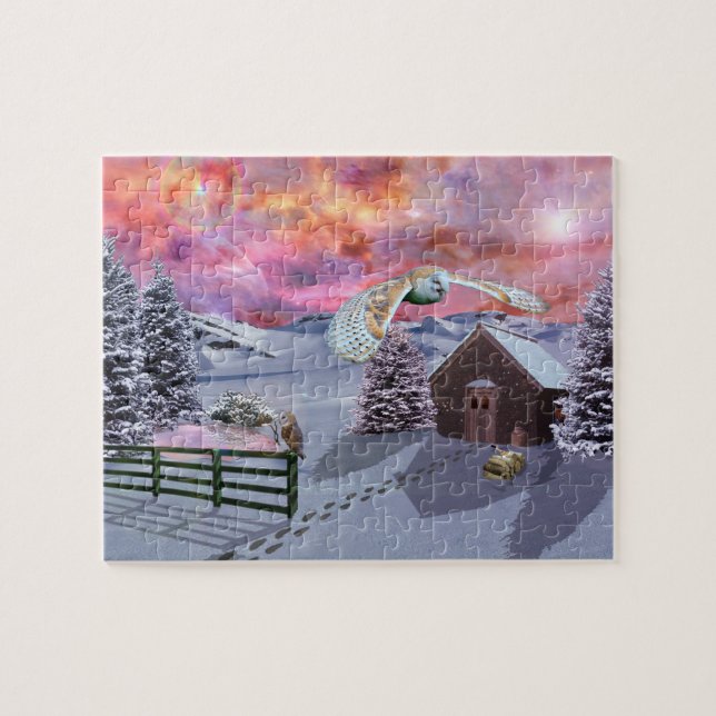 Cabin in the Snow Jigsaw Puzzle (Horizontal)