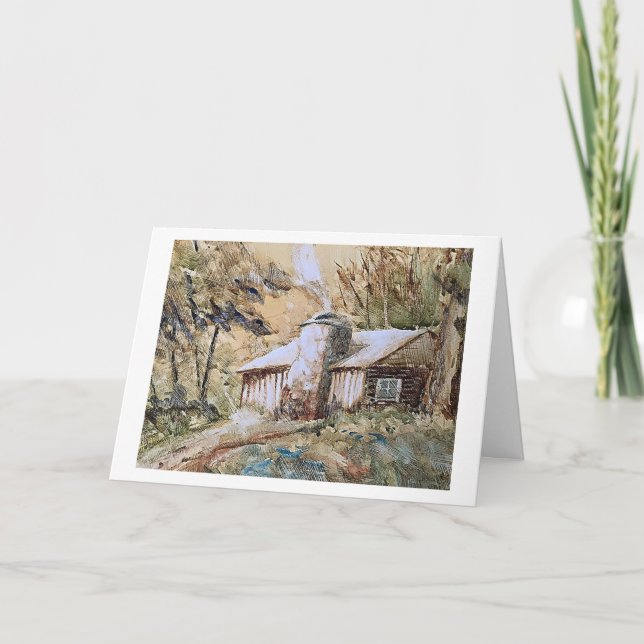 CABIN IN THE WOODS-CHRISTMAS/NEW YEAR GREETINGS HOLIDAY CARD (Front)