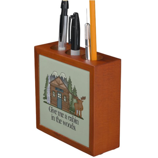 Cabin in the Woods Desk Organizer