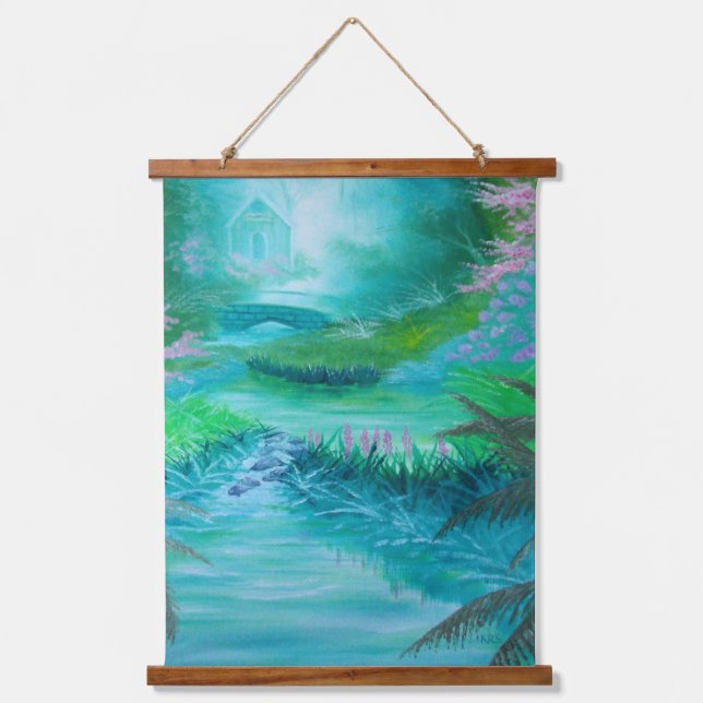Cabin in the Woods  Hanging Tapestry (Front)
