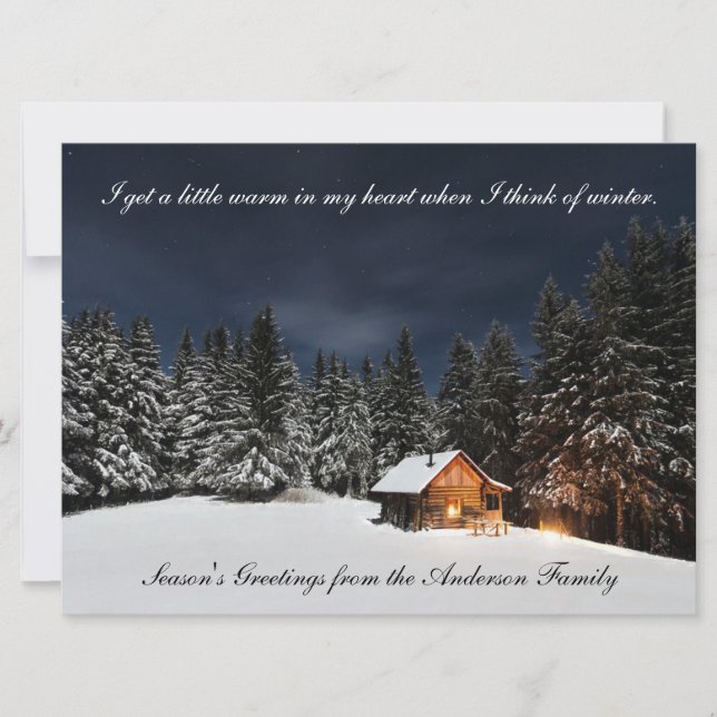 Cabin in the woods - Season's Greetings Card (Front)