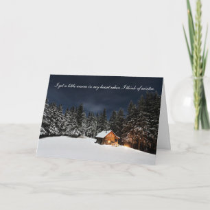Cabin in the woods - Season's Greetings Card