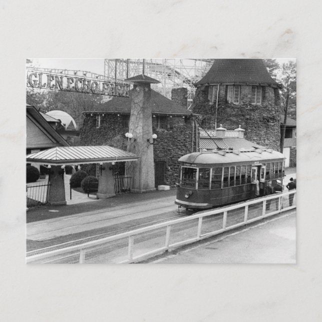 Cabin John Streetcar, 1930s Postcard (Front)