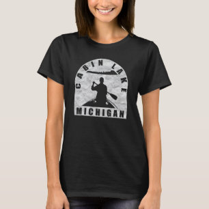Cabin Lake Canoeing Michigan T-Shirt