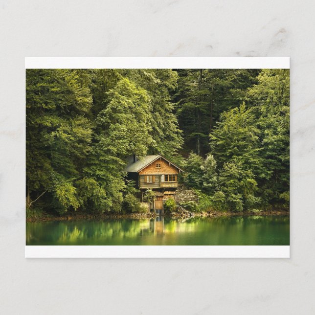 Cabin Lake House Postcard (Front)