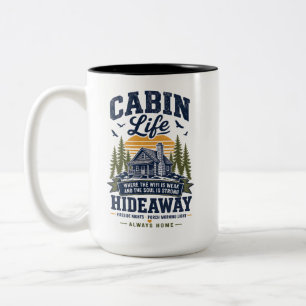 Cabin Life Hideaway Two-Tone Coffee Mug