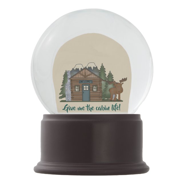 Cabin Life Sentimental Snow Globe (Front)