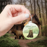 Cabin Mountain Home Rental Property Vacation Keychain<br><div class="desc">This design was created though digital art. It may be personalized in the area provided by changing the photo and/or text. Or it can be customized by choosing the click to customize further option and delete or change the colour the background, add text, change the text colour or style, or...</div>