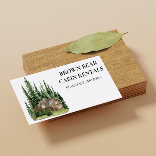Cabin Mountain Home Vacation Rental Business Cards (Creator Uploaded)
