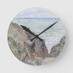 Cabin of the Customs Watch by Claude Monet Round Clock
