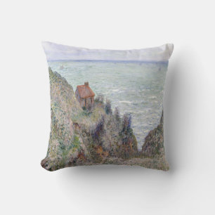 Cabin of the Customs Watch by Claude Monet Throw Pillow