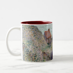 Cabin of the Customs Watch by Claude Monet Two-Tone Coffee Mug