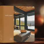 Cabin Rental Guest Information Photo Binder<br><div class="desc">Modern guest information binder features a minimalist photo-centric design. "Welcome" and custom rental name or custom text presented in simple font. Shown with a custom welcome message, rental name and photo on the front in modern typography, this personalized professional vacation rental binder is designed with custom text. This product features...</div>