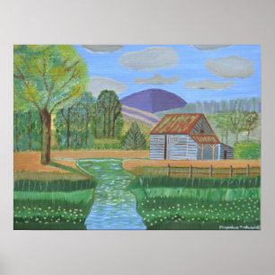 Cabin Retreat in the Hills Poster