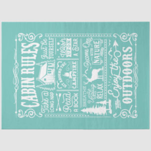 Cabin Rules Tissue Paper