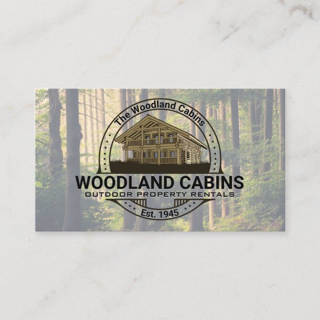 Cabin | Trees in the Forrest Business Card (Front)