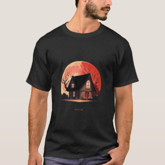 Cabin Under Red Moon T-Shirt