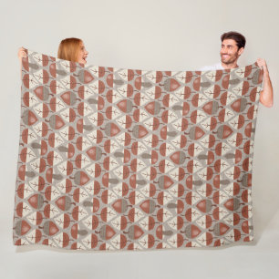 Cabincore Autumnal Stripes Fleece Blanket