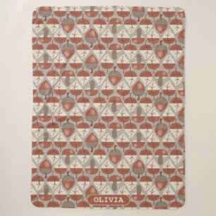Cabincore Autumnal Stripes Sherpa Blanket