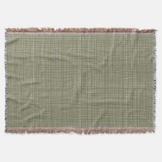 Cabincore Wobbly Gingham Christmas Green Throw Blanket