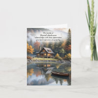 Cabine dans un Carte de remerciements de sympathie
