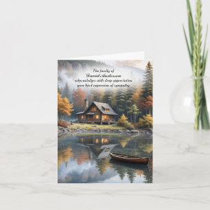 Cabine dans un Carte de remerciements de sympathie