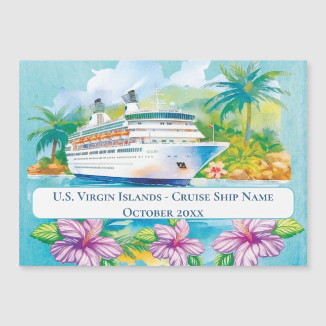 Cabine de l'île de Croisière - Magnet de marqueur  (Devant)