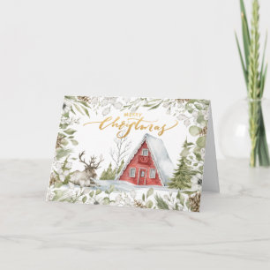 Cabine de Noël rouge confortable dans la carte Woo