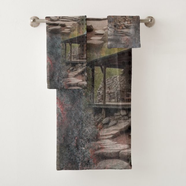 Cabine de pierre de famille rustique (En situation)