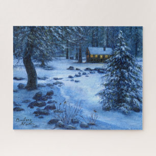 "Cabine douillet dans la neige"Jigsaw Puzzle