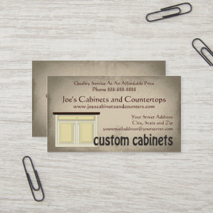 Cabinet Countertop Remodeling Business Card
