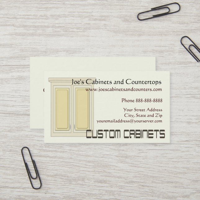 Cabinet Countertop Remodeling Business Card (Front/Back In Situ)