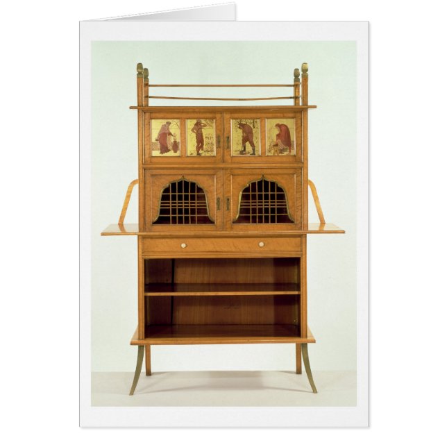 Cabinet de citronnier de Ceylan avec les panneaux (Devant)