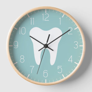 Cabinet de dentiste Horloge dentaire à dents blanc