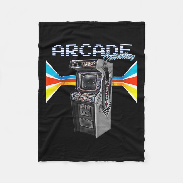 Cabinet Machine 1970 1980 1990 Video Game Collecti Fleece Blanket (Front)