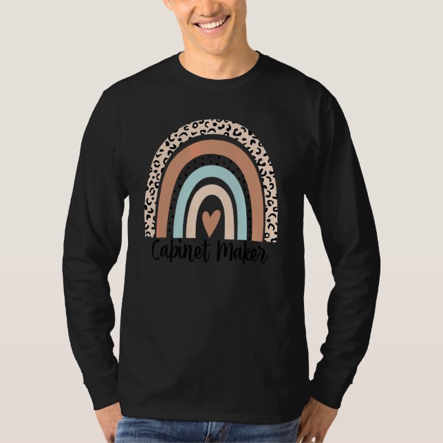 Cabinet Maker Rainbow Leopard Funny Cabinet Maker  T-Shirt (Front)