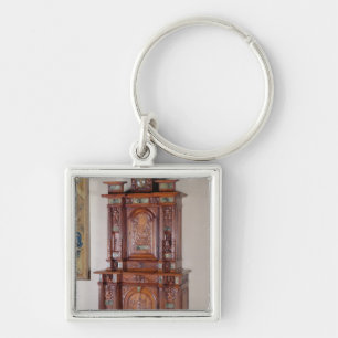Cabinet with two sections, and a double door keychain