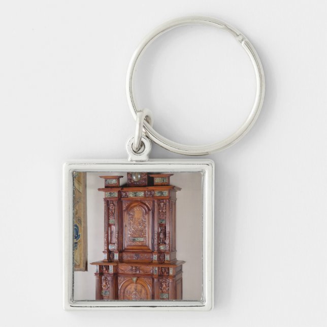 Cabinet with two sections, and a double door keychain (Front)