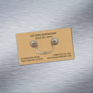 Cabinetry Carpentry Magnetic Business Card
