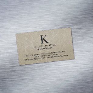 Cabinetry Masonry Magnetic Business Card