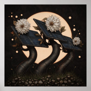 Câblé au soleil - Poster Solarpunk