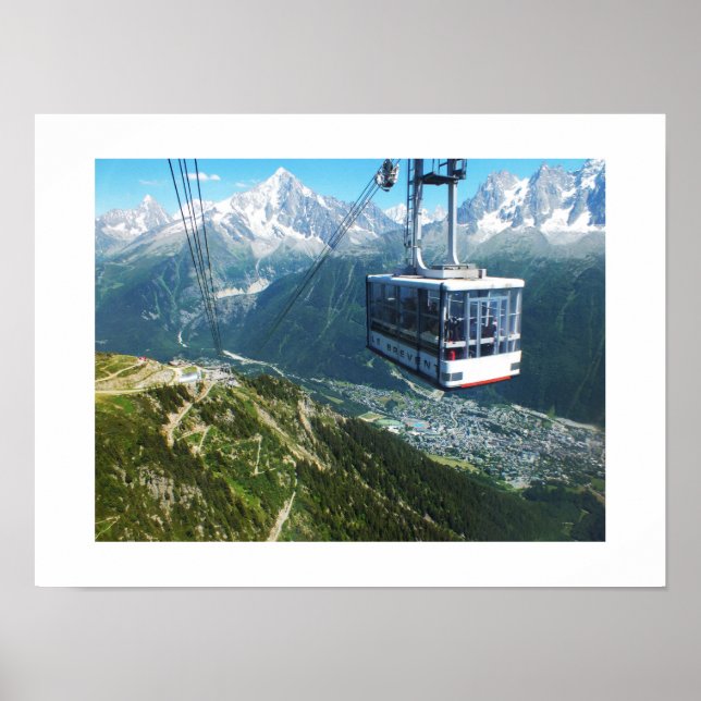 Cable car over Chamonix Poster (Front)