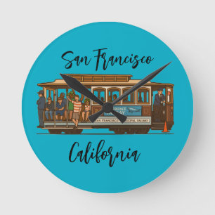 Cable Car Wall Clock