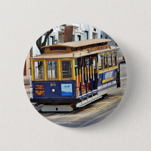 Cable Cars In San Francisco 2 Inch Round Button