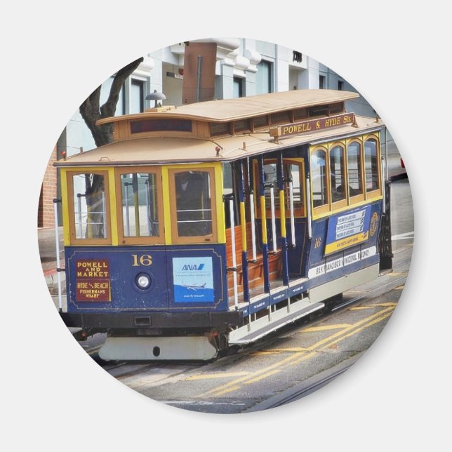 Cable Cars In San Francisco Magnet (Front)